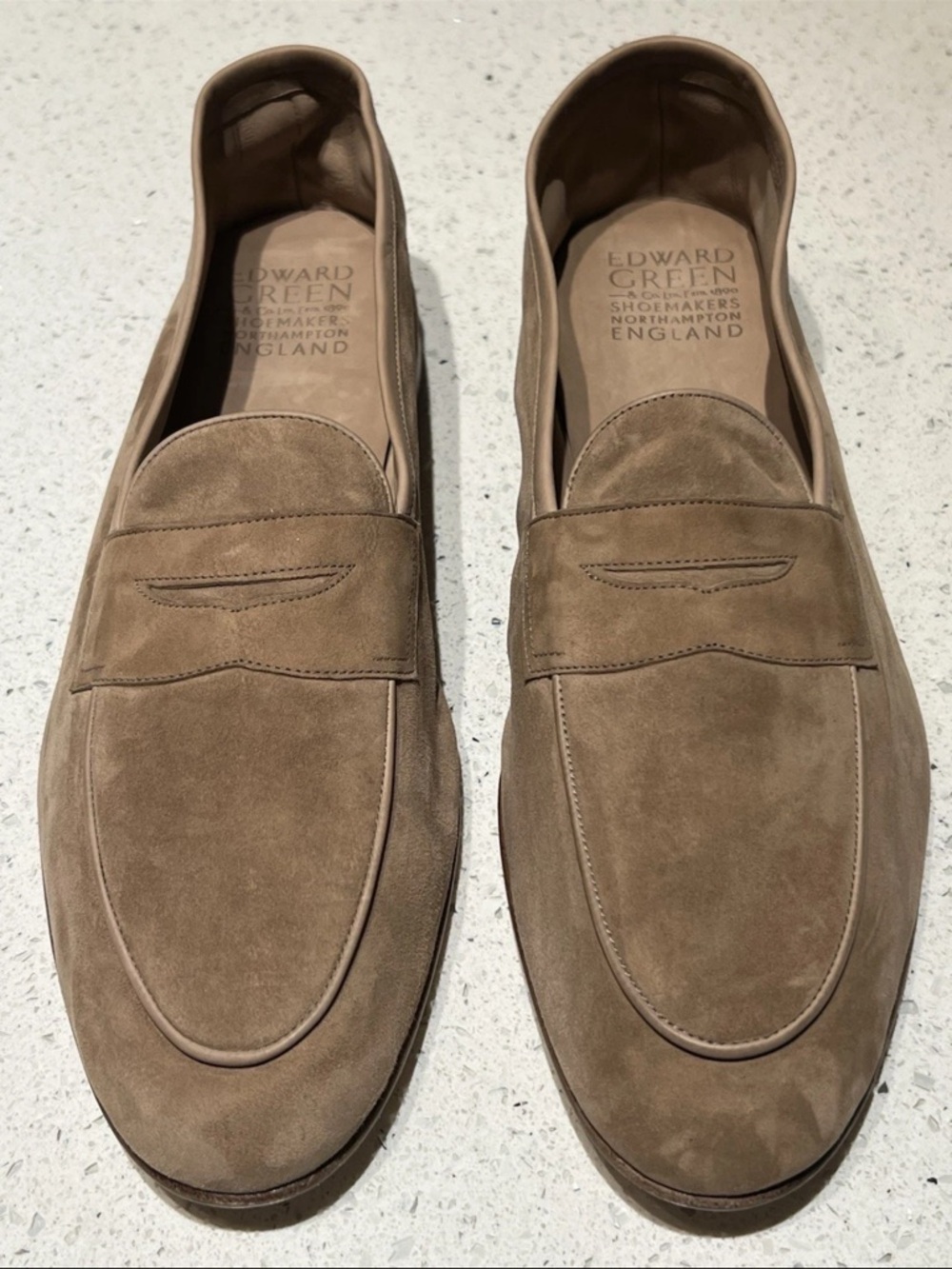 Edward green  tan suede loafers